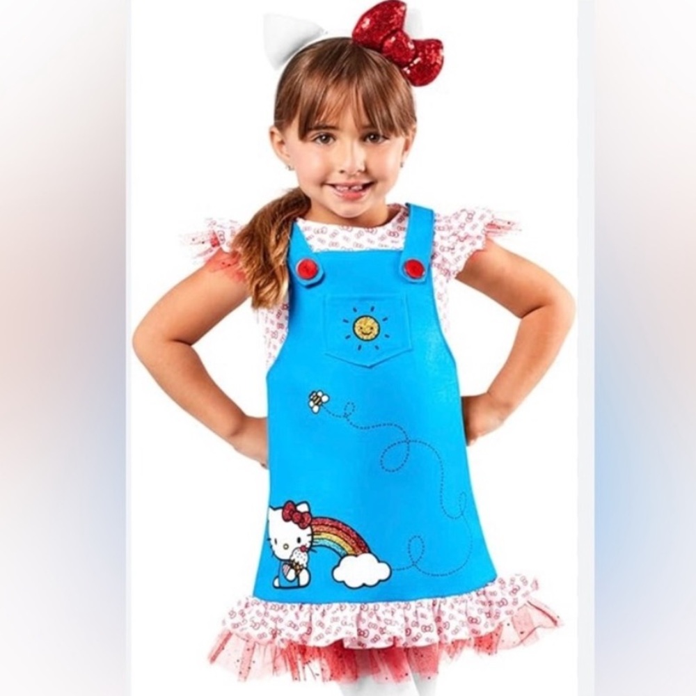 Hello Kitty Girl’s Evil Hello Kitty Halloween Kids Costume New Size 2T